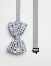 Серый трикотажный галстук‑бабочка ASOS Wedding - Серый