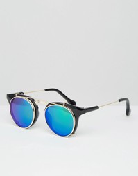 Круглые солнцезащитные очки с зелеными стеклами Jeepers Peepers
