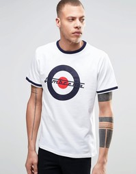 Oversize-футболка в стиле ретро с мишенью Lambretta - Белый