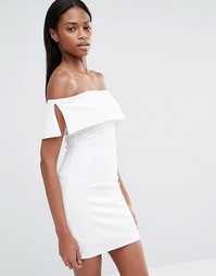 Облегающее платье мини с открытыми плечами Missguided - Белый