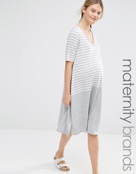 Цельнокройное платье для беременных Bluebelle Maternity - Серый