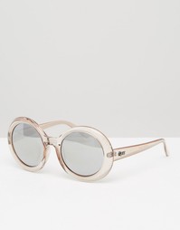 Солнцезащитные очки с круглой оправой и зеркальными стеклами Quay Aust