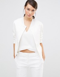 Lavand Cropped Boxy Jacket - Белый