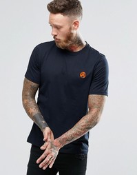 Темно-синяя футболка классического кроя с логотипом PS Paul Smith