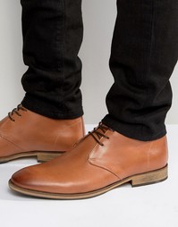 Selected Homme Bolton Leather Chukka Boots - Коричневый
