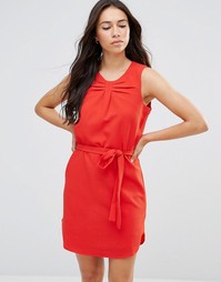 Красное платье без рукавов с завязкой на талии Lavand - Красный