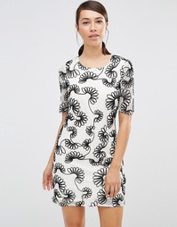 Цельнокройное платье с цветочным узором Lavand - Белый