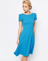 Свободное платье с фактурными швами Closet - Синий