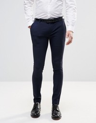 Супероблегающие строгие брюки ASOS - Темно-синий