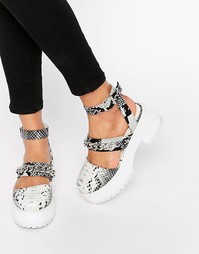 Массивные сандалии с цепочкой ASOS ON CLOUD NINE - Snake