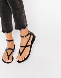 Кожаные сандалии ASOS FORCEFUL - Черный