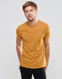 Оранжевая меланжевая футболка с круглым вырезом ASOS