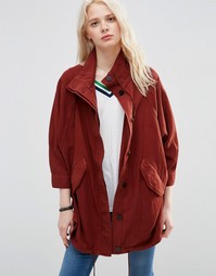 ASOS Jacket In Heavy Wash - Красно-бурый