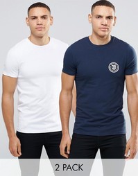 2 футболки (однотонная и с принтом) ASOS - СКИДКА 15%