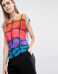 Неоновая футболка с сердечками PS by Paul Smith - 53 многоцветный