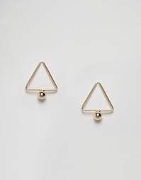 Серьги ограниченной серии в форме треугольника - Золотой Asos