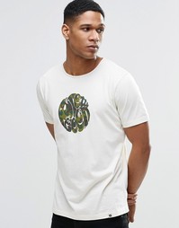 Белая футболка с камуфляжным логотипом Pretty Green - Stone