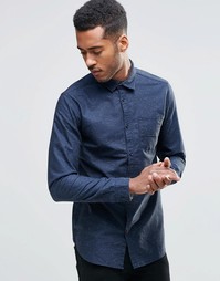 Рубашка с контрастными пуговицами Jack &amp; Jones - Темно-синий