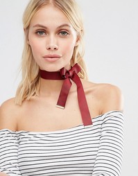 Johnny Loves Rosie Brooke Burgundy Multiwear Ribbon - Burgundy