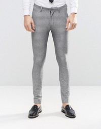 Серые супероблегающие брюки с эффектом деграде ASOS - Серый