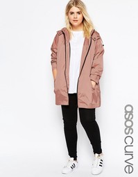 Однотонный складывающийся макинтош ASOS CURVE - Розовый