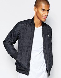 Стеганая куртка Adidas Originals - Черный