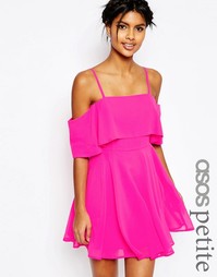 Платье мини с открытыми плечами ASOS PETITE