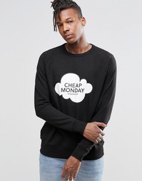 Свитшот с логотипом в виде облака Cheap Monday Rules - Черный