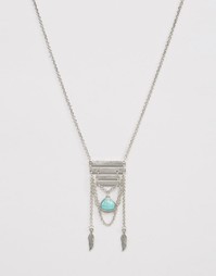 Серебристое ожерелье с амулетом ловец снов ASOS - Серебряный