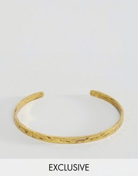 Золотистый фактурный браслет Reclaimed Vintage - Золотой