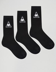 Набор из 3 пар носков с логотипом Le Coq Sportif - Черный