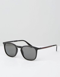 Круглые солнцезащитные очки Gucci - Черный