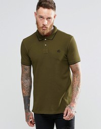 Футболка-поло цвета хаки узкого кроя с логотипом Paul Smith - Хаки