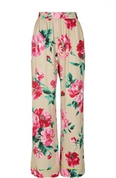 Шелковые брюки в пижамном стиле с цветочным узором Dolce &amp; Gabbana