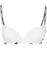 Хлопковый бюстгальтер с логотипом бренда Emporio Armani
