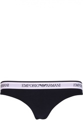 Хлопковые трусы с логотипом бренда Emporio Armani