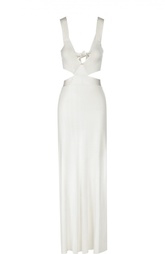 Приталенное платье в пол с открытой спиной Calvin Klein Collection