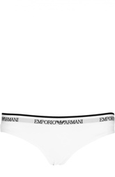 Хлопковые трусы с логотипом бренда Emporio Armani