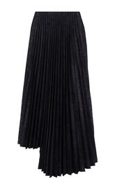 Асимметричная плиссированная юбка с металлизированной отделкой Yohji Yamamoto