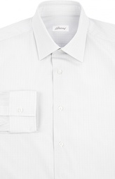 Хлопковая сорочка с итальянским воротником Brioni