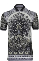Хлопковое поло с принтом Dolce &amp; Gabbana