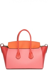 Кожаная сумка color block с двумя ручками Bally