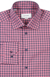 Хлопковая приталенная сорочка в клетку Eton