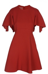 Приталенное мини-платье с объёмными рукавами Giambattista Valli