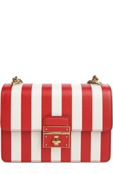 Кожаная сумка в полоску с клапаном Dolce &amp; Gabbana