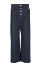Широкие джинсы с завышенной талией и контрастной отделкой Sonia Rykiel