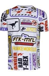 Хлопковая футболка с принтом Frankie Morello