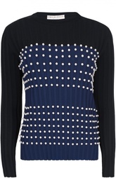 Пуловер фактурной вязки с декоративной отделкой Emilio Pucci