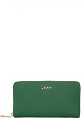 Кожаное портмоне на молнии DKNY
