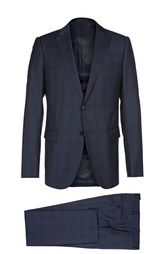 Шерстяной костюм в клетку Armani Collezioni